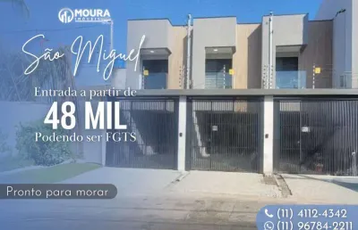 Sobrado para venda em são paulo, são miguel paulista, 2 dormitórios, 2 suítes, 3 banheiros, 1 vaga