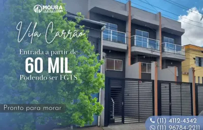 Sobrado para venda em são paulo, vila carrão, 3 dormitórios, 1 suíte, 3 banheiros, 2 vagas