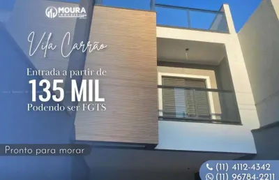 Sobrado para venda em são paulo, vila carrão, 3 dormitórios, 3 suítes, 4 banheiros, 3 vagas
