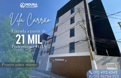 Apartamento para venda em são paulo, vila carrão, 2 dormitórios, 1 banheiro