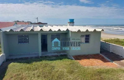 Linda casa na beira mar, apta financiamento bancário, com 2 dormitórios à venda por r$ 195.000 - centro - balneário pinhal