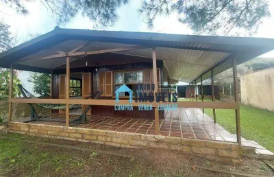 Lindo chalé em madeira e alvenaria, à venda por r$ 170.000 - centro - balneário pinhal/rs