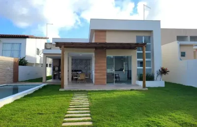 Casa moderna 3 quartos 2 suítes piscina quiosque gourmet varanda à venda barra do jacuípe!