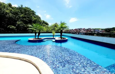 Apartamento quarto e sala nascente varanda piscina 2 garagens à venda em ondina!