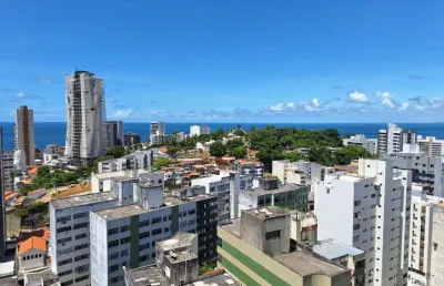 Apartamento 2 quartos varanda vista mar nascente dependência garagem à venda na barra!