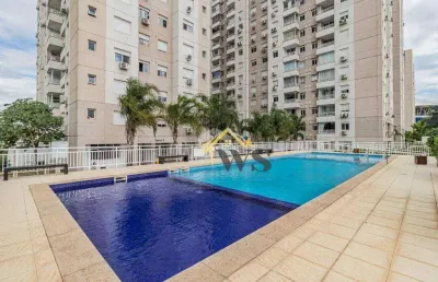 Ao lado da arena do gremio apartamento com 2 dormitórios mobiiado à venda, por r$ 307.400 - humaitá - porto alegre/rs