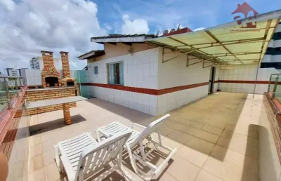 Cobertura com 4 dormitórios à venda, 240 m² por r$ 660.000,00 - jardim aeroporto - lauro de freitas/ba