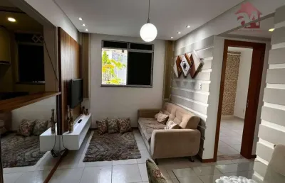 Apartamento com 2 dormitórios, 42 m² - venda por r$ 170.000,00 ou aluguel por r$ 1.700,00/mês - quintas do picuaia - lauro de freitas/ba