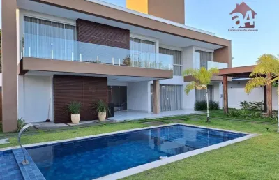 Casa com 4 dormitórios à venda, 350 m² por r$ 4.300.000,00 - guarajuba - camaçari/ba