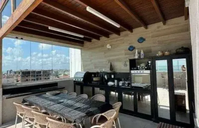 Cobertura duplex para venda em camboinha 3 - 279m², 4 suítes + dce, posição nascente sul com piscina privativa