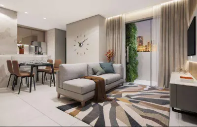 Lindo apartamento 2 quartos com varanda no bairro - santa branca.