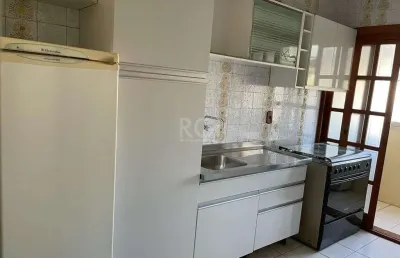 Apartamento de 1 dormitório mobiliado, sala, cozinha mobiliada