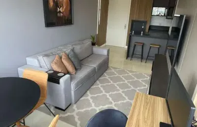 Apartamento de 1 dormitório 43,21 m², garagem, 100% mobiliado