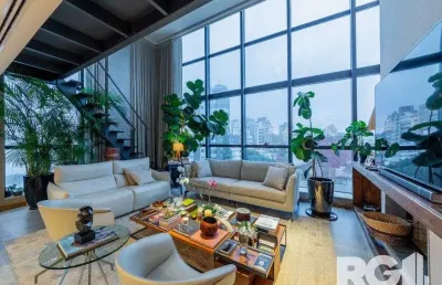 Belíssimo apartamento no glass aurélio andar alto,  living com pé direito duplo,