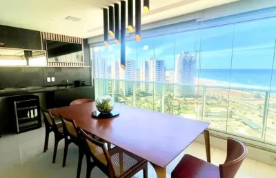 Apartamento mobiliado com vista mar de cinema no hemisphere 360º – 165m², 4 quartos, gourmet e sofisticação