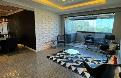 Apartamento 3/4 com 2 suítes, dependência e lazer completo – locação por r$ 7 mil com taxas inclusas