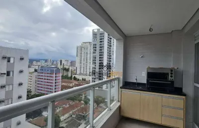 Lindo apartamento com 1 dormitório/lazer completo/ varanda gourmet à venda, 54 m² por r$ 680.000 - boqueirão - santos