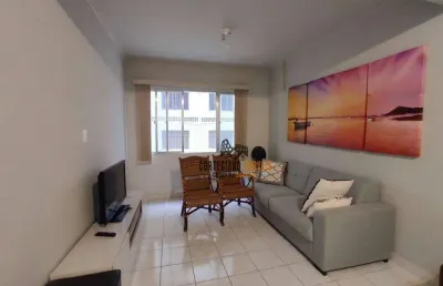 Frente à praia - apartamento com 1 dormitório à venda, gonzaga, santos!