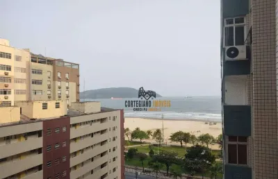 Vista mar, pompéia, santos - lindo apartamento de 2 dormitórios/suíte/garagem  à venda !