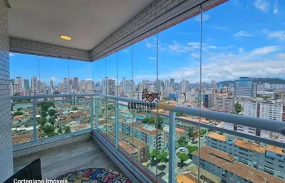 Lindo apartamento com 3 dormitórios/suíte à venda, 96 m² por r$ 1.290.000 - boqueirão - santos