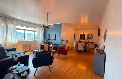 Coração do gonzaga, santos - apartamento com 3 dormitórios/suíte/garagem demarcada à venda !