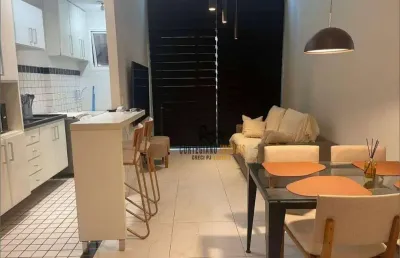 Apartamento triplex com 2 dormitórios para alugar, 69 m² por r$ 5.800,00/mês - gonzaga - santos/sp