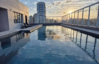 Apartamento com 1 dormitório/lazer completo para alugar, 54 m² por r$ 5.000/mês - boqueirão - santos!