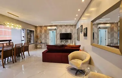 Amplo apartamento 2 dormitórios/suíte/dep de empregad/lazer à venda em santos !