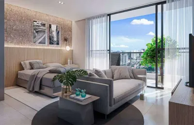 Lançamento em jardim camburi!!studios e 01quarto entregues montados; e ainda opções de 02quartos!!