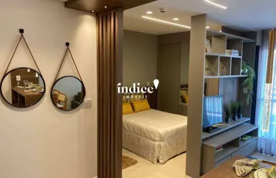 Studio no bairro jardim botânico, 1 quarto, 1 suíte, 1 vaga, edifício monte carmel