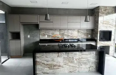 Lindissima casa condominio em mirassol com 3 suites , area gourmet com piscina