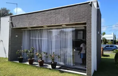 Casa em condomínio para venda em camaçari, barra do jacuípe (monte gordo), 1 dormitório, 1 suíte, 1 banheiro, 3 vagas