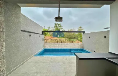 Sobrado novo no nova jaguari, com piscina, gourmet + telão