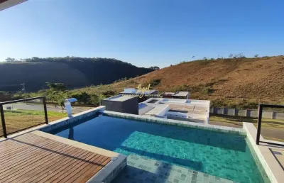 São pedro / casa em condomínio - 4/4 (4 suítes) - piscina - e gourmet - salão de festas - excelente acabamento