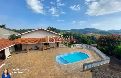 Chácara urbana com 6 dormitórios à venda, 1390 m² por r$ 1.200.000 - vale do rio cachoeira - piracaia/sp