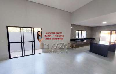 Casa à venda, 3 suítes, área gourmet, piscina, 220m² - $1.190.000 – jd. paulista – atibaia/sp