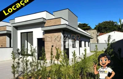 Casa térrea para locação, não geminada, condomínio fechado, 3 dormitórios (1 suíte), 77m² (lançamento – nunca habitada) - $3.000 – chácaras maringá –