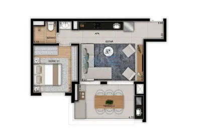 Apartamento pronto para morar a venda proximo a estação brooklin do metrô
