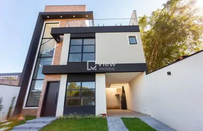 Casa em condomínio fechado com 3 quartos à venda na rua joão batista casagrande, 140, santa felicidade, curitiba, 142 m2 por r$ 1.100.000