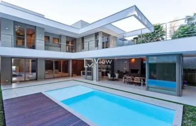 Casa em condomínio fechado com 3 quartos à venda na rua josé benedito cottolengo, 552, campo comprido, curitiba, 478 m2 por r$ 5.900.000