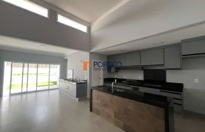 Casa térrea 3 suítes, escritório, 195m² à venda no royal garden em paulínia/sp