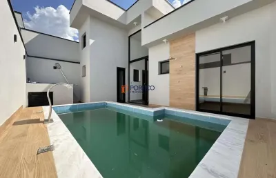 Casa com 3 suítes e piscina no terras da estância paulínia.