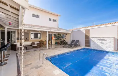 Excelente sobrado com piscina aquecida, 3 suítes - jardim europa (paulínia)