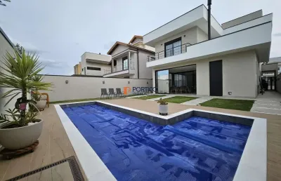 Sobrado novo com piscina à venda em condomínio paulínia/sp