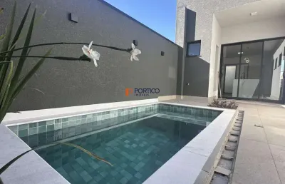 Casa nova com 3 suítes e piscina no terras da estância paulínia