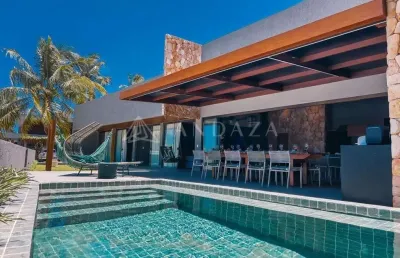 Casa em condomínio fechado com 4 quartos à venda na al101, 1, praia do marceneiro, são miguel dos milagres, 370 m2 por r$ 2.700.000