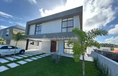 Casa em condomínio fechado com 5 quartos à venda na general luiz de frança albuquerque, 5715, garça torta, maceió, 443 m2 por r$ 3.000.000