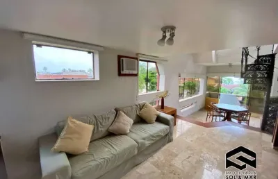 Ampla cobertura duplex com 04 suítes, 04 vagas e vista ao mar!