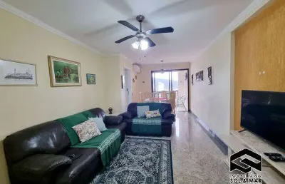 Amplo apartamento 300m da praia, com lazer completo e portaria 24 horas!