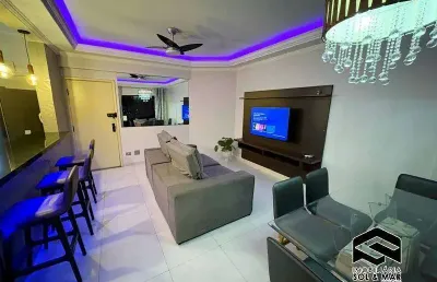 Lindo apartamento reformado! lazer completo, portaria 24 horas, lado praia!